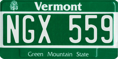 VT license plate NGX559