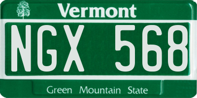 VT license plate NGX568