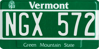 VT license plate NGX572