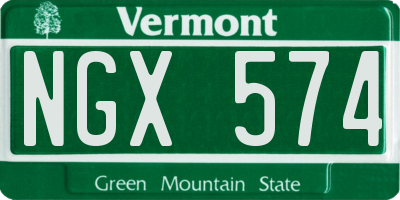 VT license plate NGX574