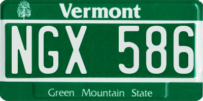 VT license plate NGX586