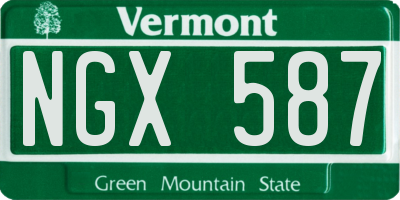 VT license plate NGX587