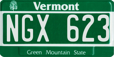 VT license plate NGX623