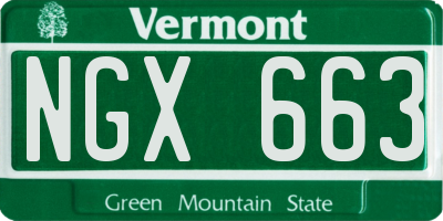 VT license plate NGX663