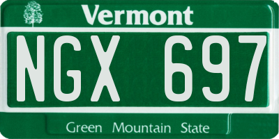 VT license plate NGX697