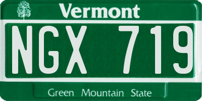 VT license plate NGX719