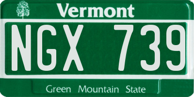 VT license plate NGX739