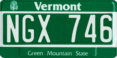 VT license plate NGX746
