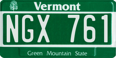 VT license plate NGX761