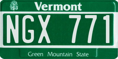 VT license plate NGX771
