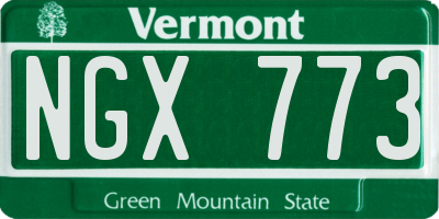 VT license plate NGX773