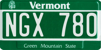 VT license plate NGX780