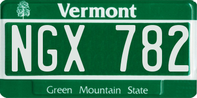 VT license plate NGX782