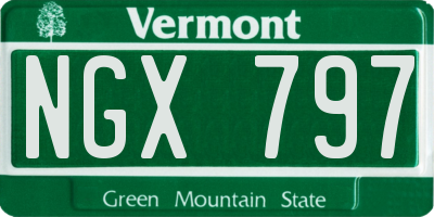 VT license plate NGX797
