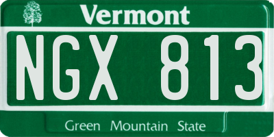 VT license plate NGX813