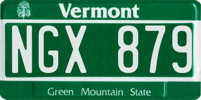 VT license plate NGX879