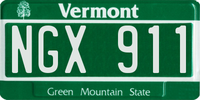 VT license plate NGX911
