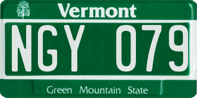 VT license plate NGY079
