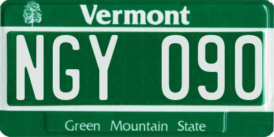 VT license plate NGY090
