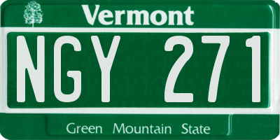 VT license plate NGY271