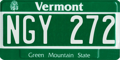 VT license plate NGY272