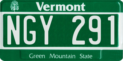VT license plate NGY291