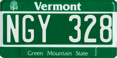VT license plate NGY328