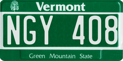 VT license plate NGY408