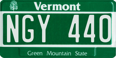 VT license plate NGY440