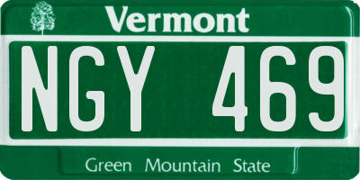 VT license plate NGY469