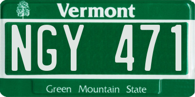 VT license plate NGY471