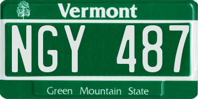 VT license plate NGY487