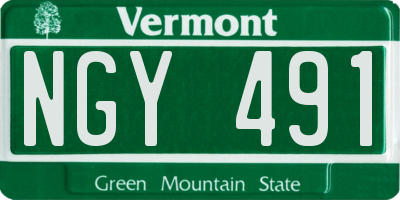 VT license plate NGY491