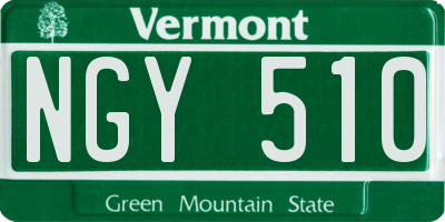 VT license plate NGY510