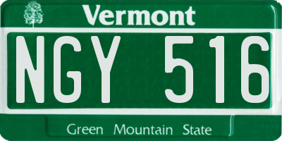 VT license plate NGY516