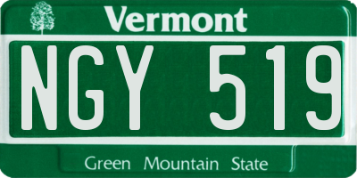 VT license plate NGY519