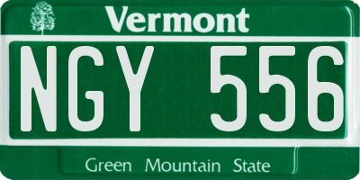 VT license plate NGY556