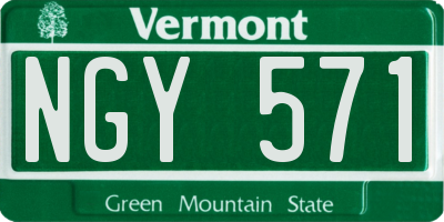VT license plate NGY571
