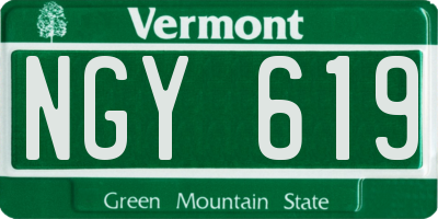 VT license plate NGY619