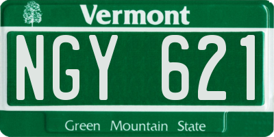 VT license plate NGY621