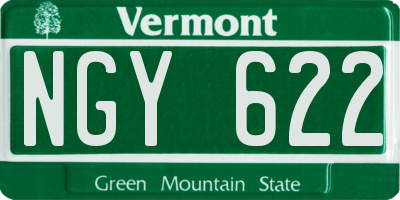 VT license plate NGY622