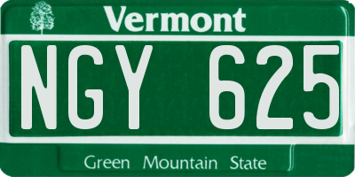VT license plate NGY625
