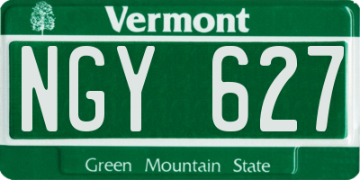 VT license plate NGY627