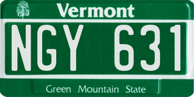 VT license plate NGY631