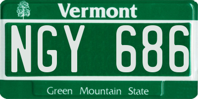 VT license plate NGY686