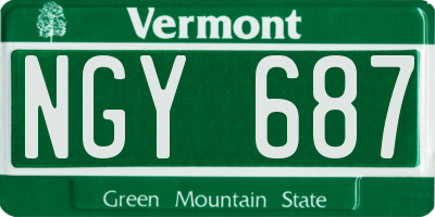 VT license plate NGY687