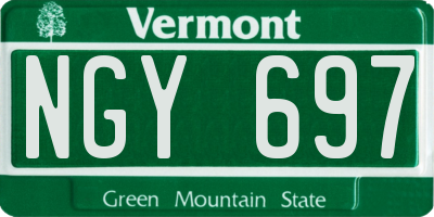 VT license plate NGY697