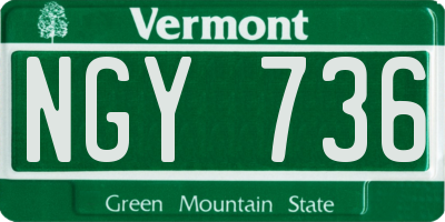 VT license plate NGY736