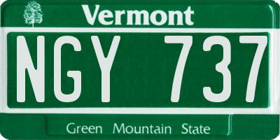 VT license plate NGY737