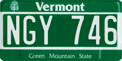 VT license plate NGY746